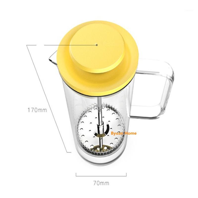 

1 PC 400ML hiqh quality french press espresso coffee maker milk frother Colorful drip coffee maker stainless steel filter1