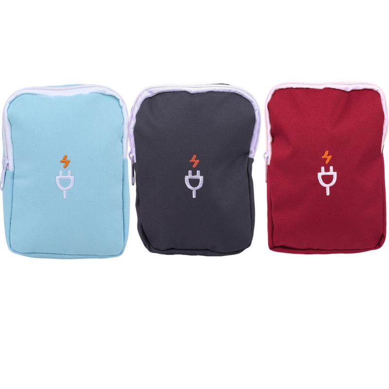 

Travel Electronic Accessories Storage Bag Headset Charger Data Cable Bag Unisex Pouch Oxford Cloth