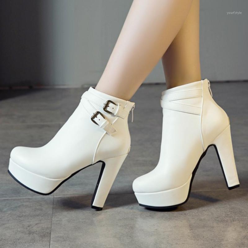 

Fanyuan Boots Sexy Plus Size 34-50 Woman Ankle Boots Fashion Sexy Platform Super High Heels Short Daily Female Footwear1, Black