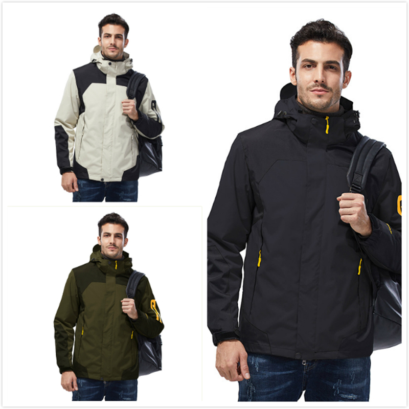 

Men jacket casual jackets protect against the wind and cold Detachable caps Clothes lining for sale, Gray