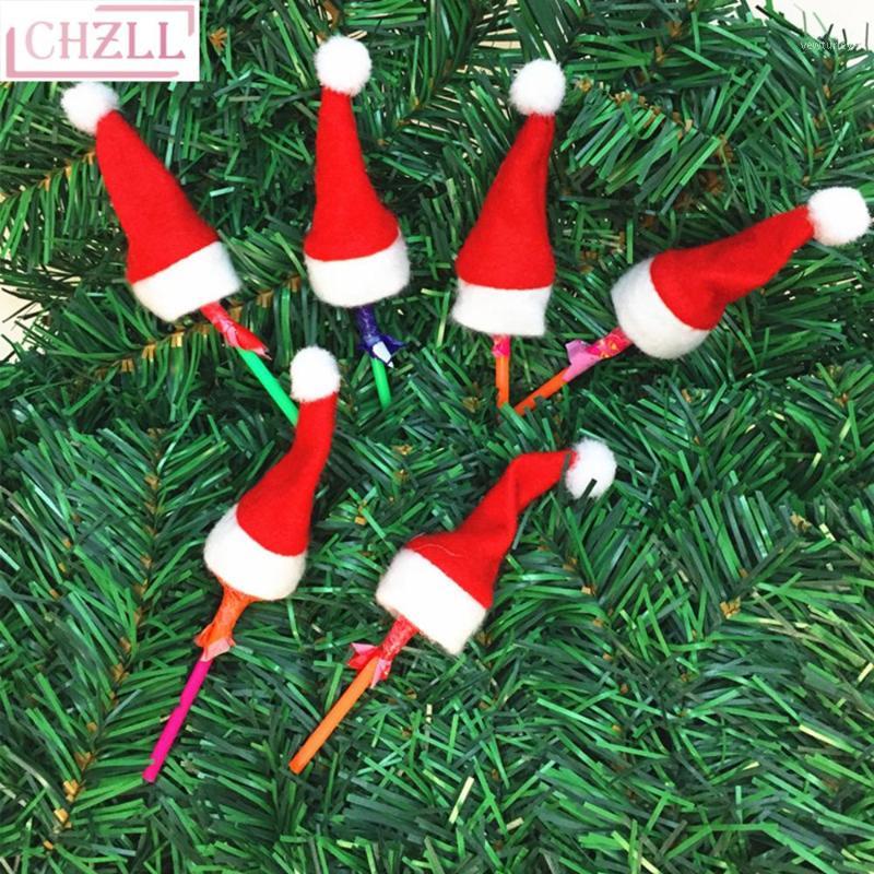 

CHZLL 10pcs Christmas Knife Fork Holder Bags Ornaments Christmas Decor for Home Red Santa Claus Navidad Noel 2019 New Year Party1