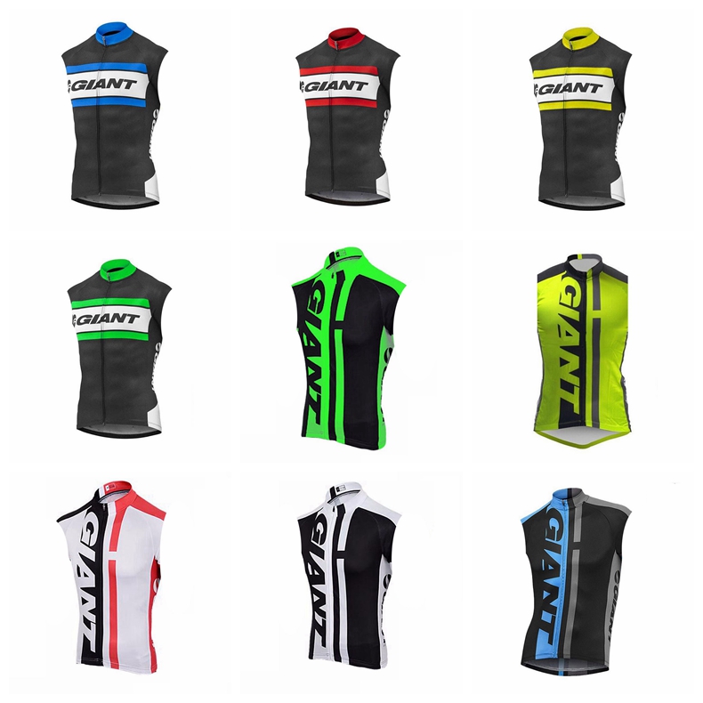 

GIANT team Cycling Sleeveless jersey Vest PRO bike MTB Ropa Ciclismo mens bicycling Maillot clothing Breathable Bicycle Clothes 101606, Black