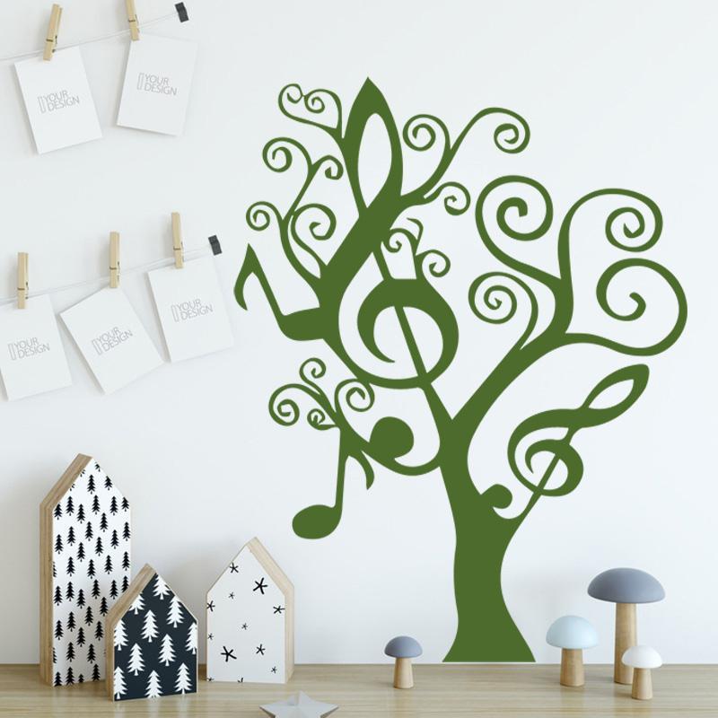 

DIY Music Tree Wall Stickers for Kids Room Wall Decor Accessories PVC Removable Waterproof Poster Sticker Living Room Art Mural1