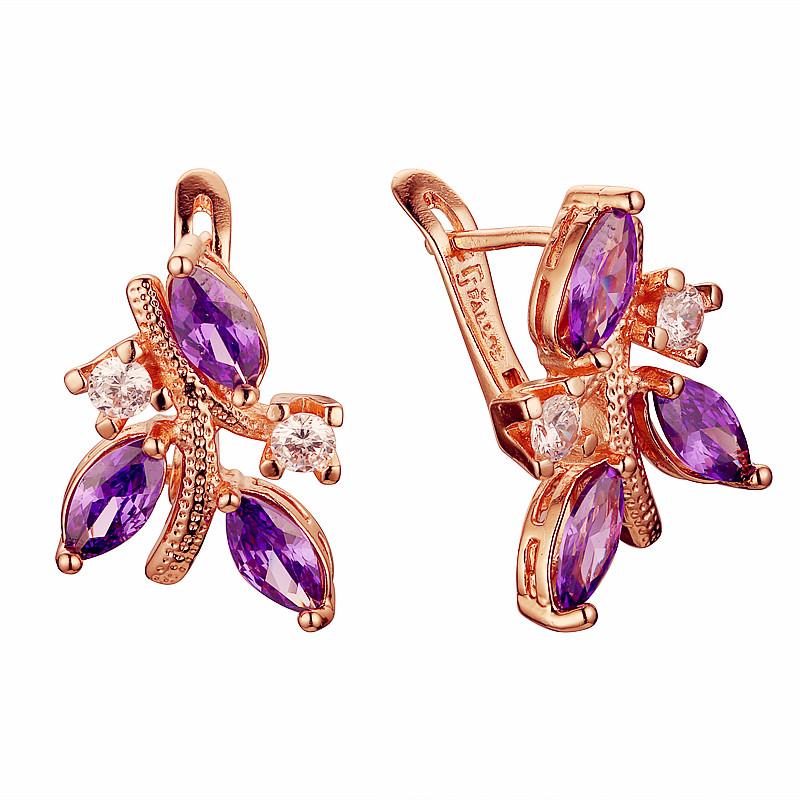 

New Korean Style Purple Stone Earring 2020 New Arrival Jewelry Women Birthday Gift