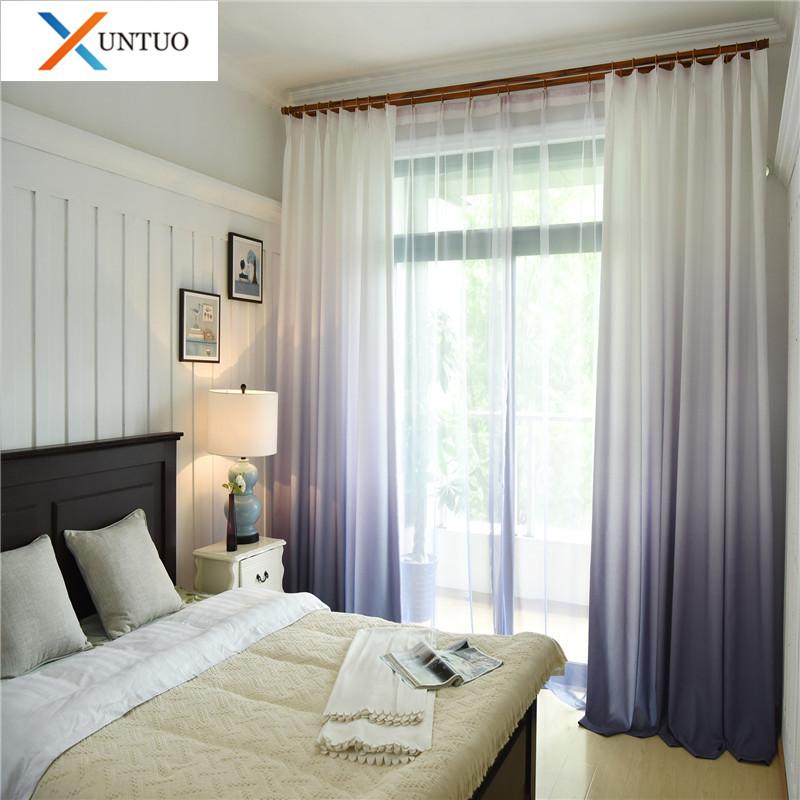 

Gradient Color Curtains For Bedroom Living Room Modern Tulle Curtains And Blackout Treatment Blinds Voile Custom Made, Green tulle