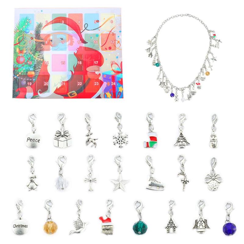

Christmas DIY Bracelet Elk Snowflake Bell Lady Bracelet Necklace Combination Beaded Epoxy