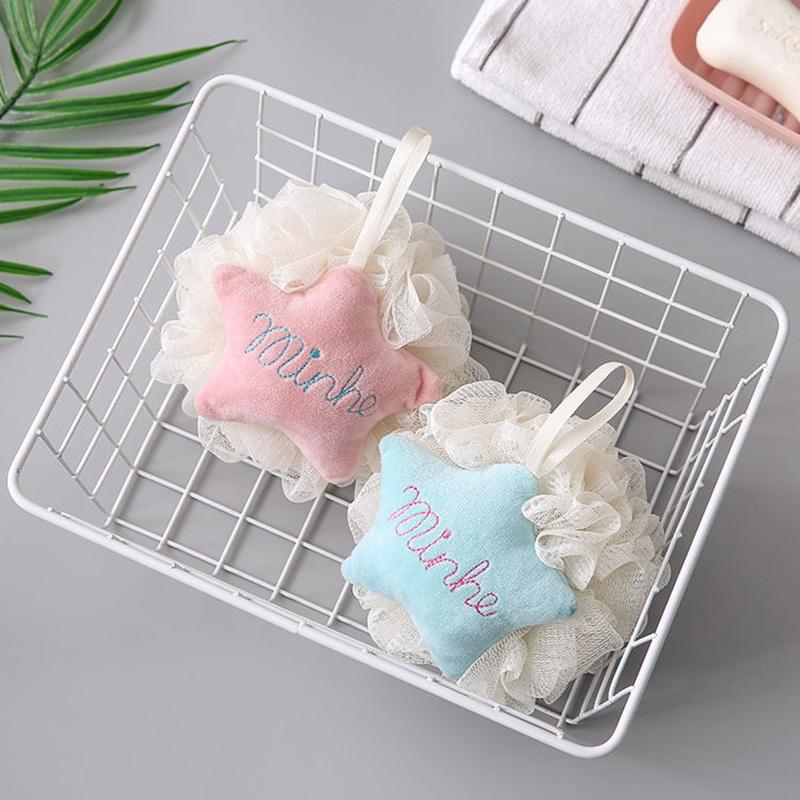 

Star Cute Bathing Bath Ball Bathing Ball Adult Rubbing Back Foaming Toiletries Bath Flower Towel, Green