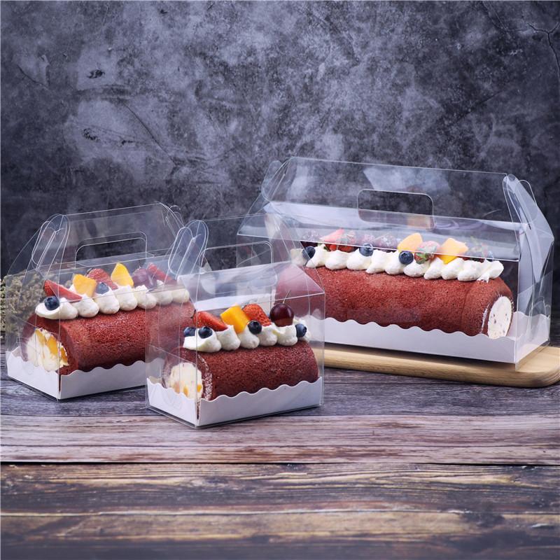 

10pcs Transparent protable dessert mousse cake box wedding birthday party favor DIY baking package square candy gift boxes