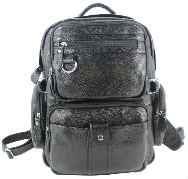 

New 2020 genuine Korean of men travel bag leather backpack for black teen book m150