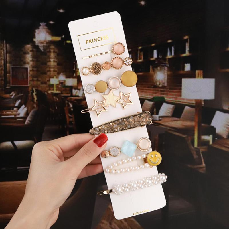 

1 Set New Fashion Pearl Imitation Beads Hair Clip For Women Girls Elegant Hairpins Snap Barrettes Hairgrips Hair Accessories