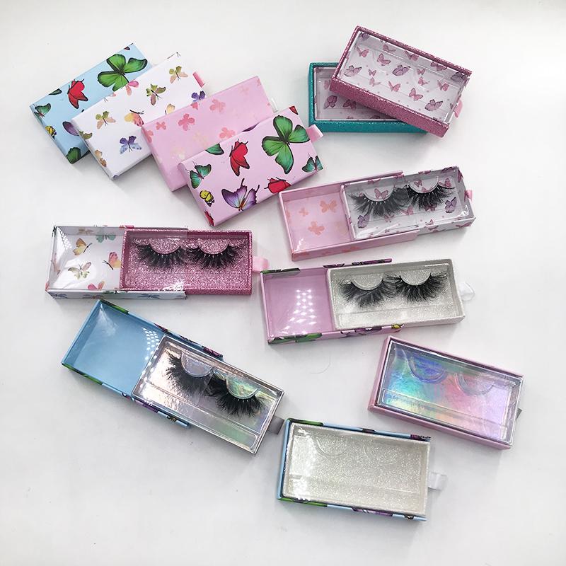 

2021 New Arrivals Lash Boxes Packaging Butterfly Eyelash Case For 25mm 27mm 30mm and More Natural Mink Eyelashes