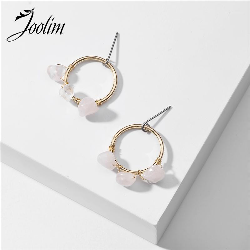 

Joolim Opal Stone Hoop Earrings Moon Stone Hoop Earrings Alloy Jewelry Lead & Nickel Free1