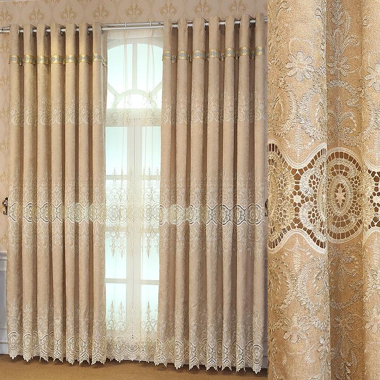 

New European Embroidery Cheney Shade Curtains for Living Dining Room Bedroom, Tulle