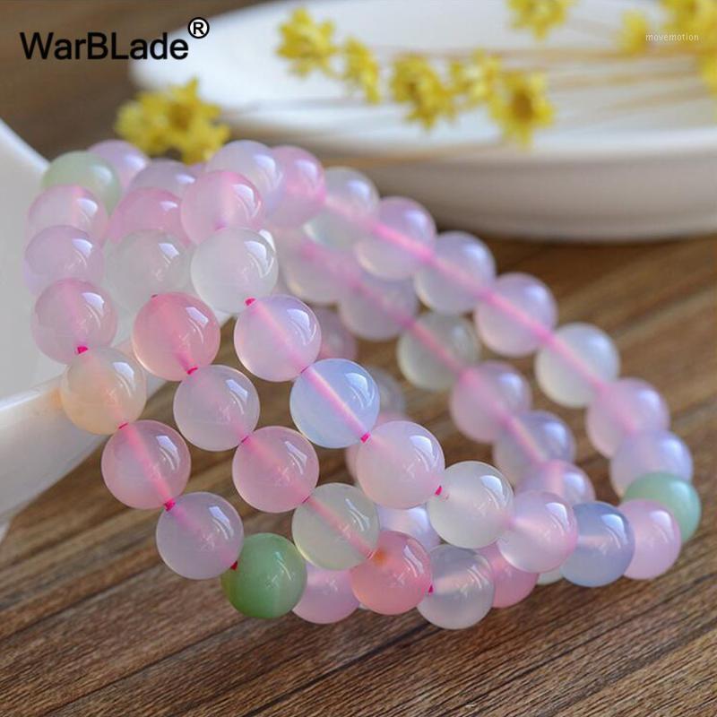 

WarBLade 2020 New Natural Stone Bracelets Candy Colors Quartz Crystal Beads Beaded Stretch Bracelets Bangles For Women Men1