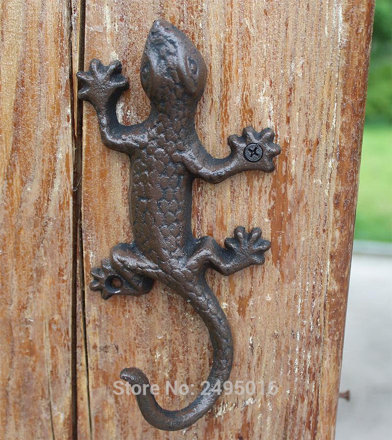 

Cast Iron Gecko Hook Household Storage Collectibles Hooks Key Hooks Decorative