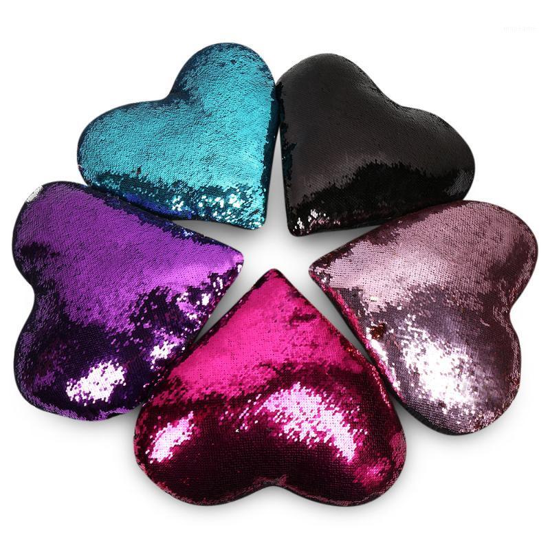 

Sequin Magical Throw Pillowcase Color Changing Reversible Pillow Case Heart-shaped Home Decor 40X37cm1