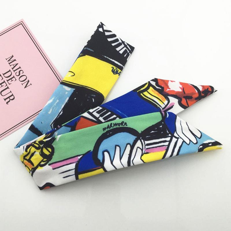 

Women Fashion Headband Tie Wire Adjustable Girls Cute Bowknot DIY Accessories Wide Floral Print Hair Band Retro Cloth