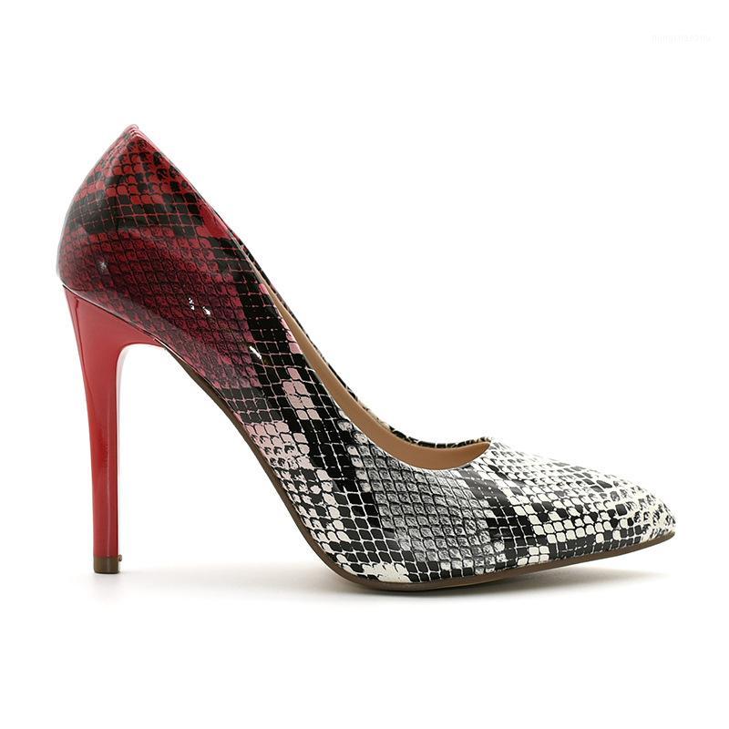 

High Heels 2020 Spring Autumn Fashion Sexy Snake Pattern Pointed Shallow Shoes Thin Heels 10CM Ladies Pumps Women Singles Shoes1, Blue