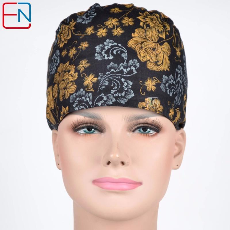 

Scrub Caps 2020 Woman Caps Mask Long&Short Hair Adjustable Print Scrub Cap1