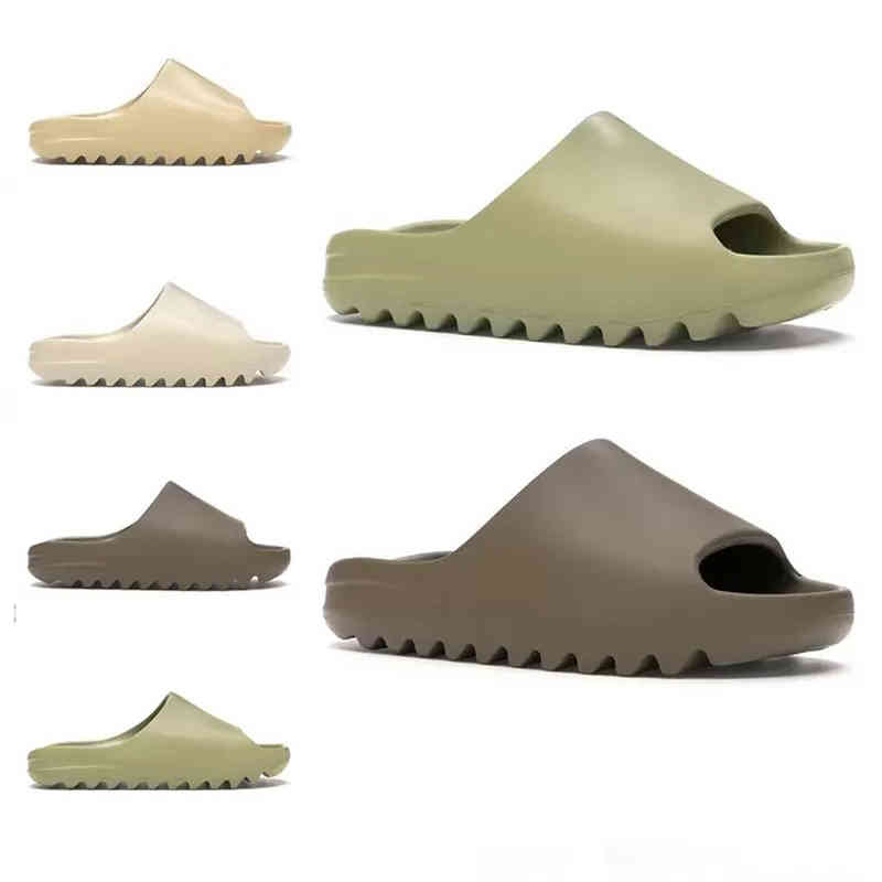 

2022 YEEZIES Men Women kanyes Slippers Foam Runner Ararat Bone Desert Sand Earth Brown Resin Mens west Slides Outdoor Beach Sandals Size, Black