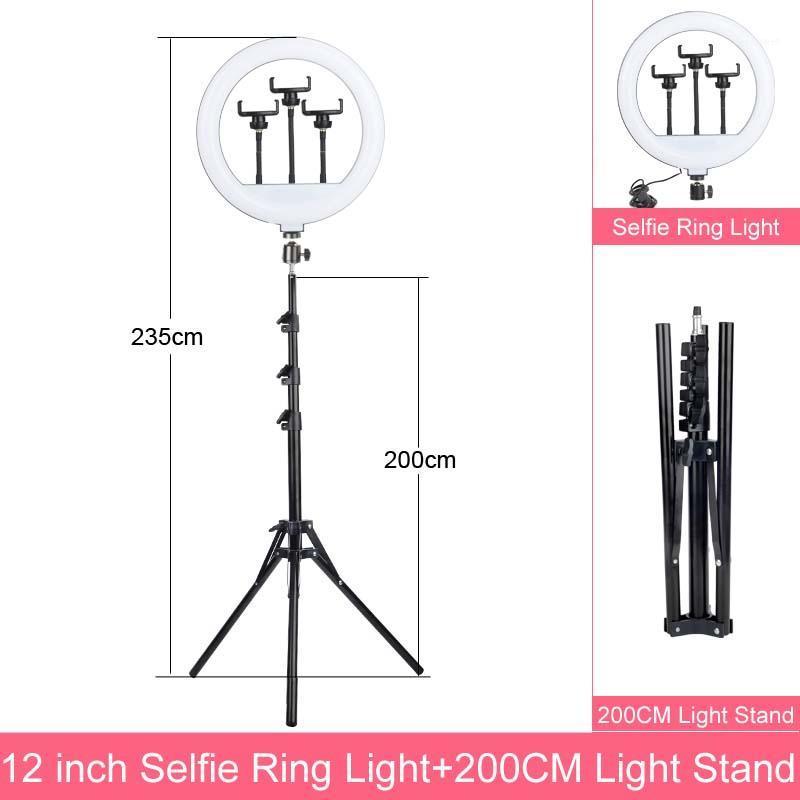 

Christmas Gift 6 8 10 12 Inch Dimmable LED Selfie Ring Light with Stand 160cm Lamp Photography Ringlight Phone Studio Desktop1