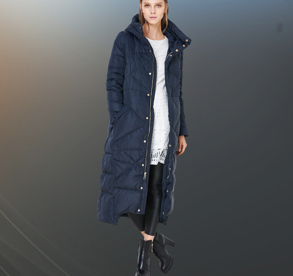 

Parka Winter Coat 2020 95% White Duck Down for the Thick European Style Long Hood Thin Women's Jackets Hj577 K9d3, Blue