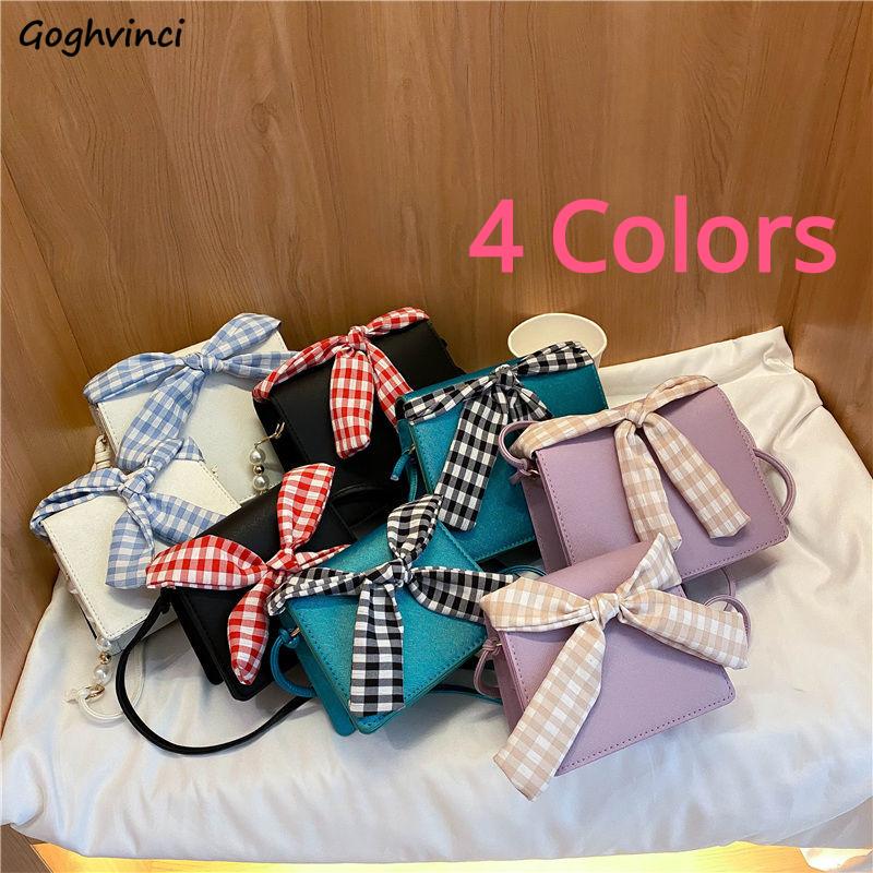 

Shoulder Bags Women PU Leather Cross-body Bow Sweet New Fashion Pearl Ulzzang All-match Elegant Female Handbags Girls Flap-bag, 7725black-small