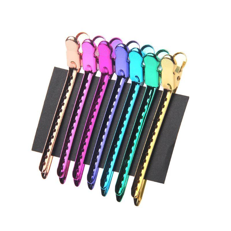 

12Pcs/Set Metal Duck Mouth Hair Clips Hairdressing Salon Clamps Styling Tools 95AC