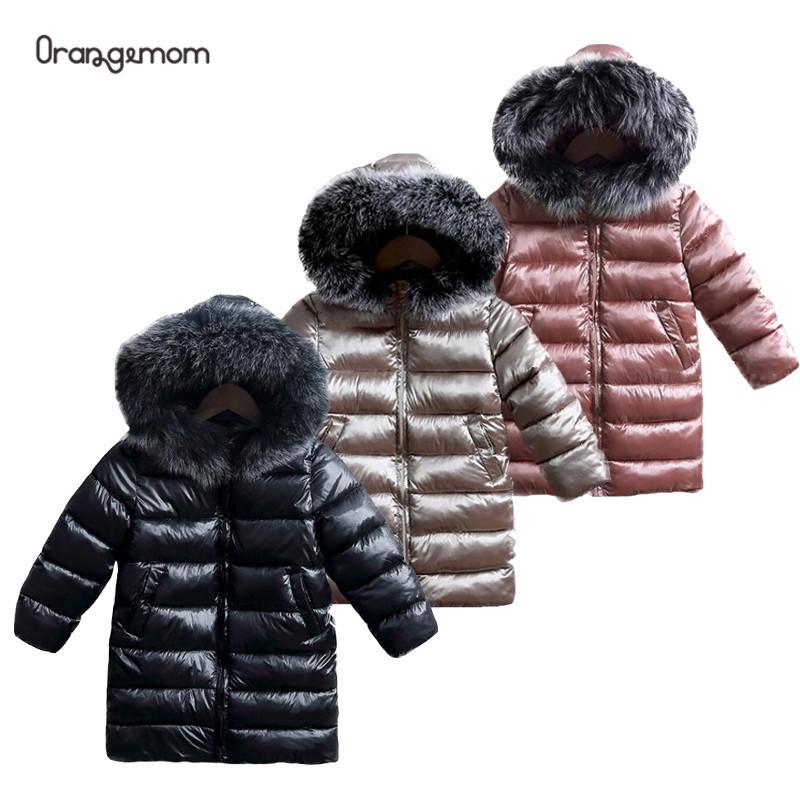 

Baby Boys Jackets Winter 2020 Fashion Toddler Girl Windproof Fur With Hooded Down Solid Long Style Snowsuit For 3-9y Kids Boys, Black