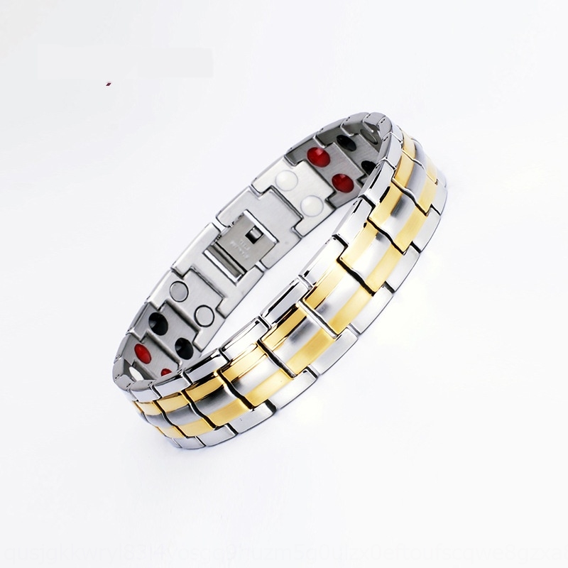 

Creative stainless steel men's titanium steel hand jewelry germanium magnet energy Bracelet Bracelet width FnhwE