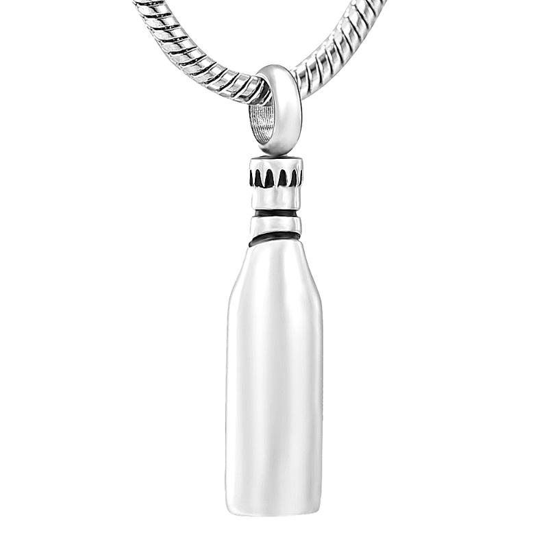 

IJD11938 Stainless Steel Drifting Bottle Shape Cremation Memorial Pendant for Ashes Urn Keepsake Souvenir Jewelry for Women