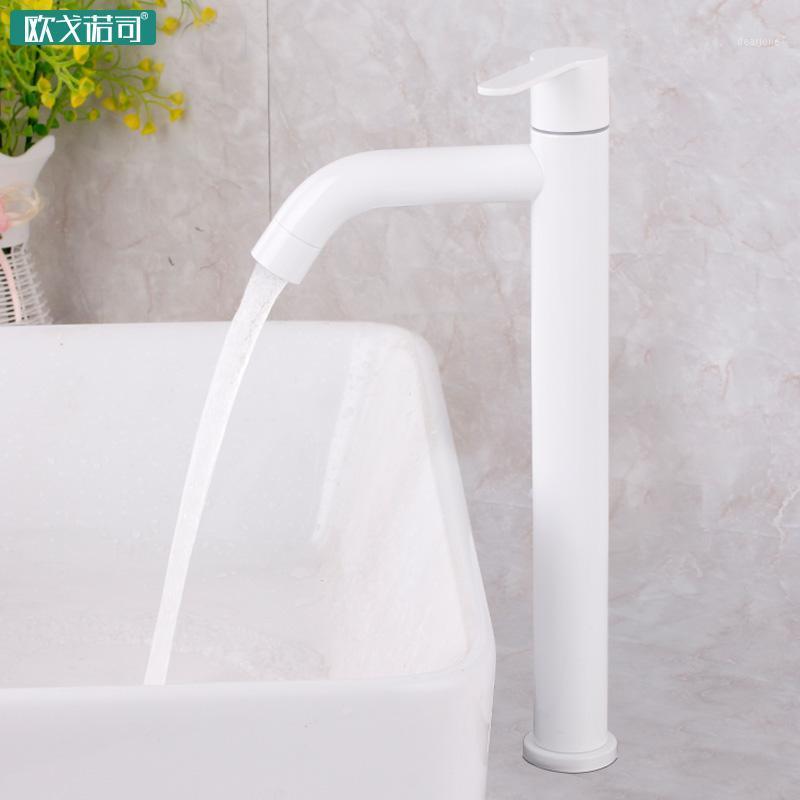

White bathroom basin faucet european style 304 stainless steel single cold water tap1