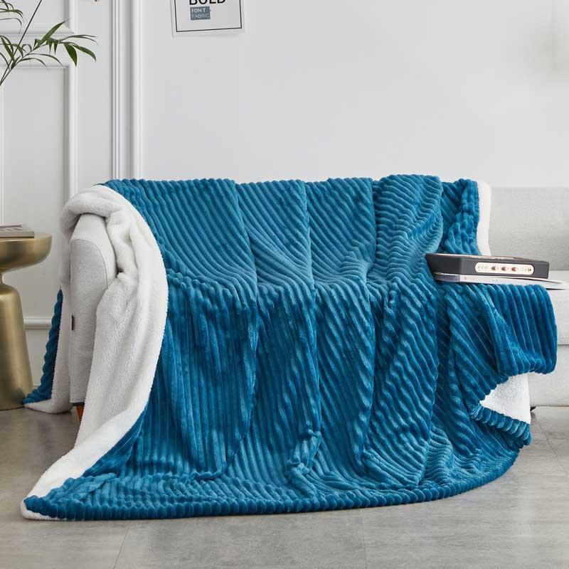 

Lamb Thicken Home Blanket Bedspread for Bedding Linen Couch Recliner Manta Artificial Wool Quilted Comforter