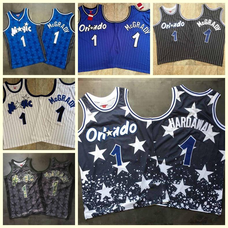 

Men Orlando Magic Tracy McGrady Fine sewing embroidery quality fabric basketball jerseys, Black;red