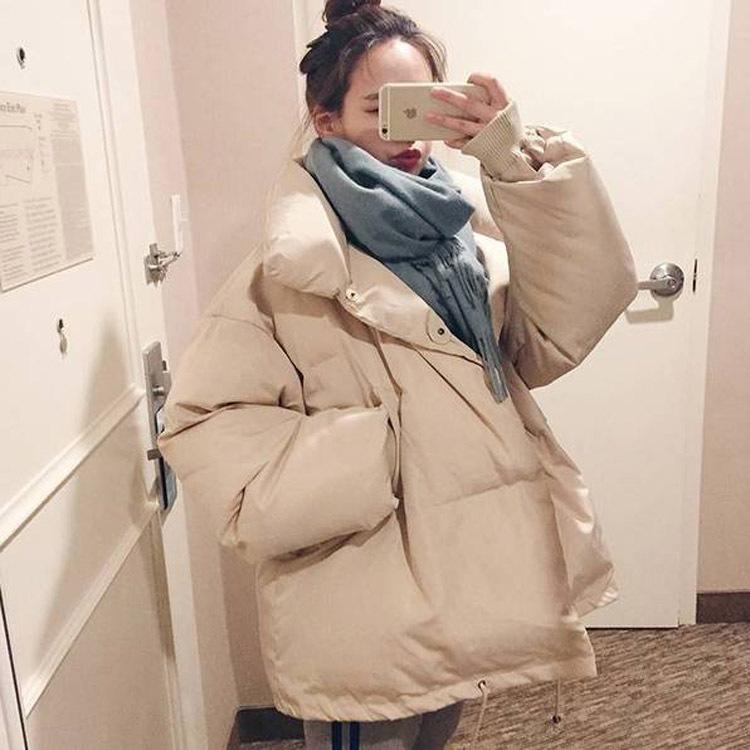 

Cotton-padded jacket women' autumn and winter coat thickened new student cotton-padded jacket Korean loose bf short bread suit, Bi11-apricot