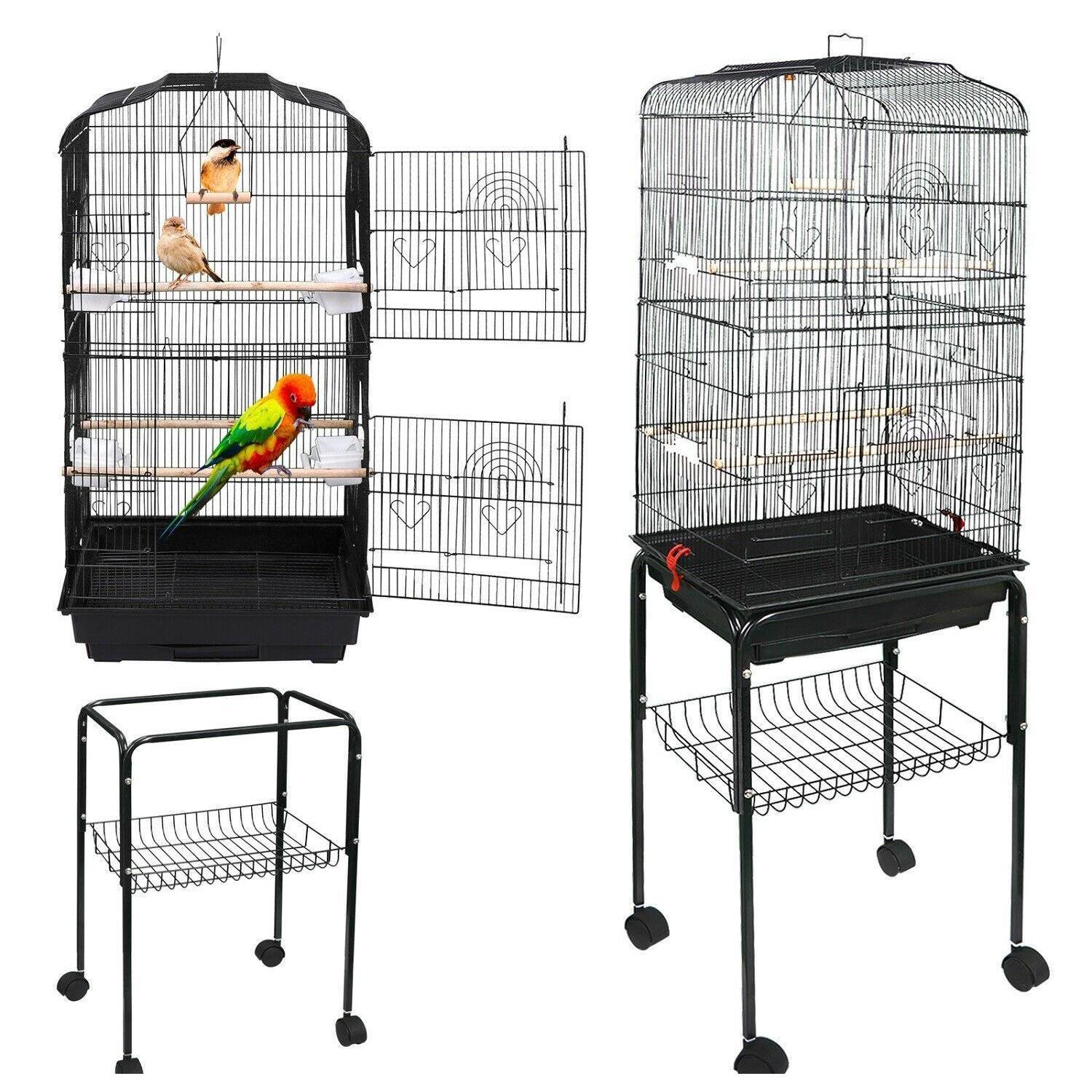 

59'' Rolling Bird Cage Parakeet Finch Budgie Conure Lovebi qylsEV sports2010