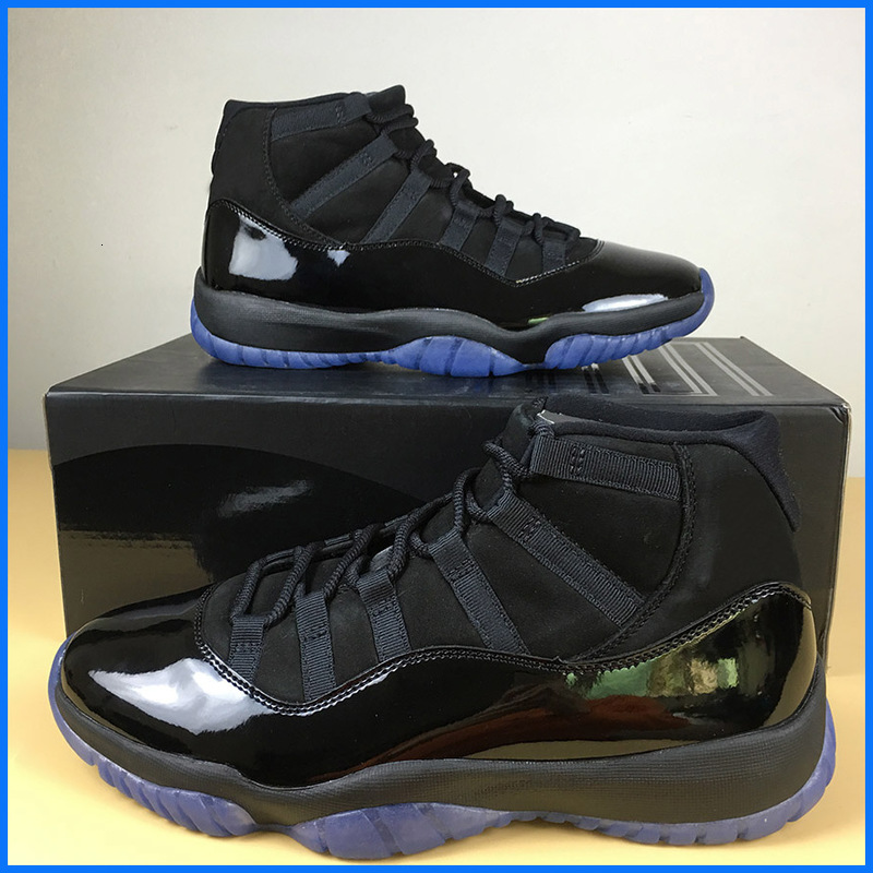 

Newest 11 Prom Night Blackout Basketball Men Cheap Triple Black patent leather Sports Shoes with Box
