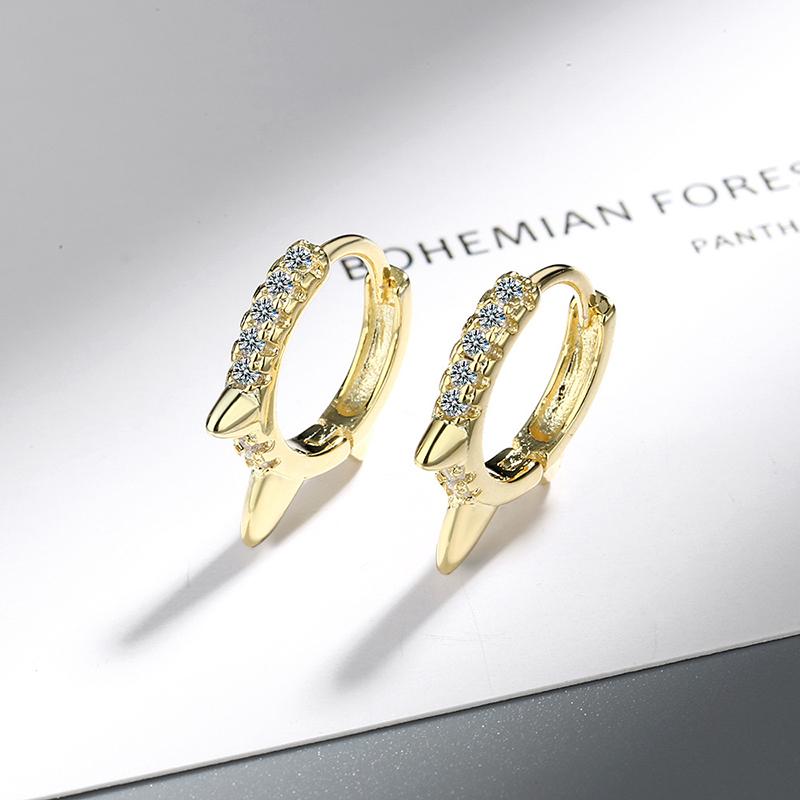 

Women's Punk Small Huggies Hoop Earrings for Girl Crystal Geometric Charming Earring Jewelry Gold Silver color Simple Thin Hoops