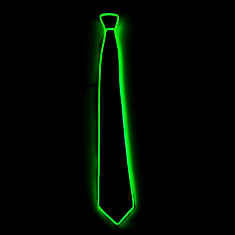 

7 style Fashion men EL wire Neck tie stripe LED flashing striped glowing Neon Making Fashion Accessories luminous men necktie