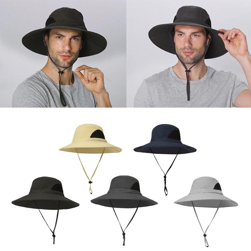 

Women Mens Wide Brim Bucket Hat Sun Hat for Fishing Hiking Camping, Army green