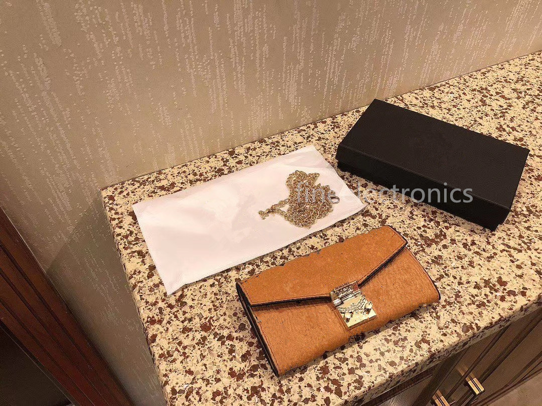 

Luxury Designer Wallet Casual Chain Bags women Long Style Purse P1113-8, Brown