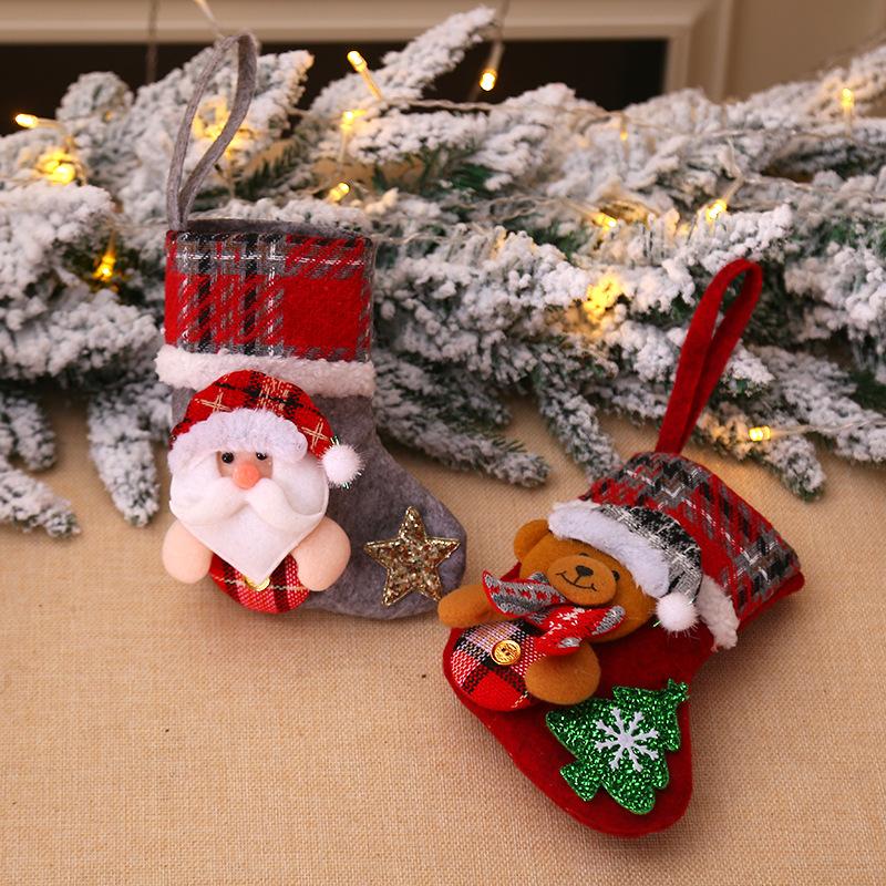 

Christmas Stocking Sack Xmas Gift Candy Bag Noel Natal Decorations For Home Navidad Sock Christmas Tree Decor New Year 2021