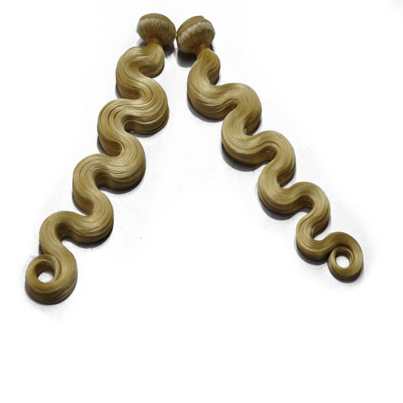 

Color 613# Blonde Hair Bundles Bleached Length 10-28 Inch 100% Human Hairs Weave Non Remy Hair Extensions