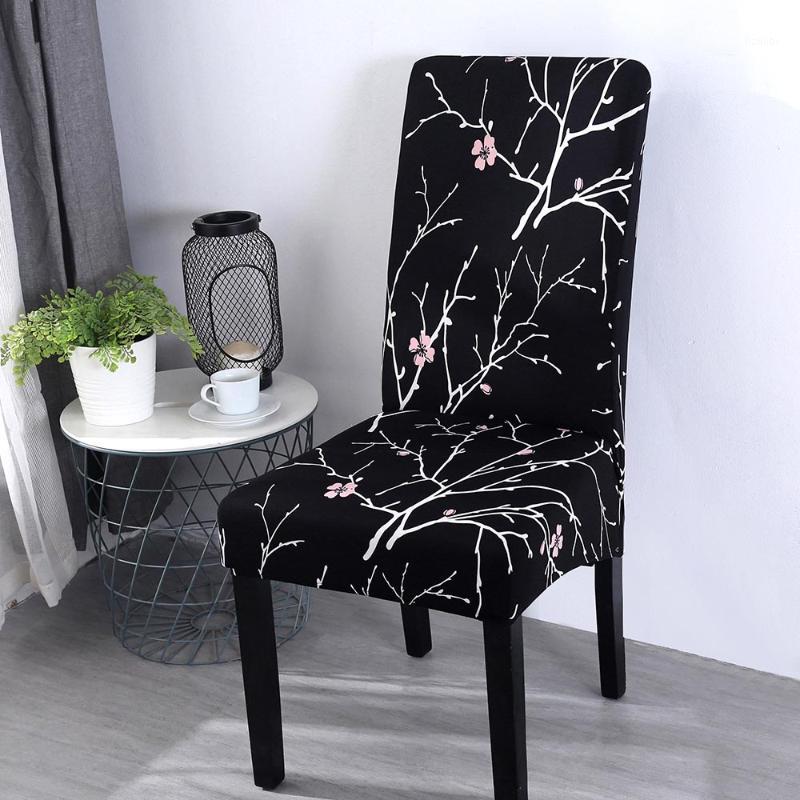 

Flower Printing Removable Chair Cover Stretch Elastic Slipcovers For Weddings Banquet Folding Hotel Chair Covering1