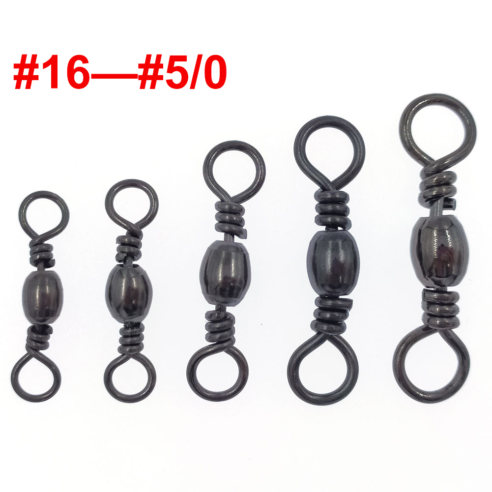 200pieces/lot fishing swivels Barrel swivels brass Fishing tackle sea fishing equiment tool accessories snap swivels-image-397502446