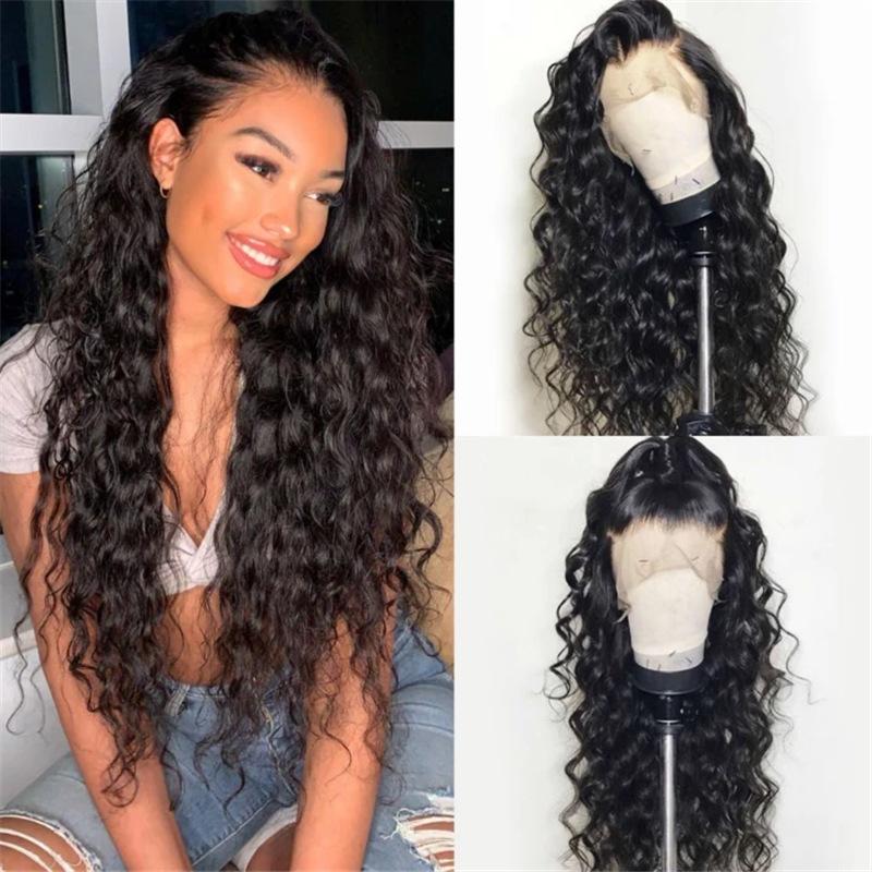 

Deep Wave Wigs Lace Human Hair Wigs for Black Women Long Black Curly Hair Glueless Brazilian Remy Curly Human Hair Wigs