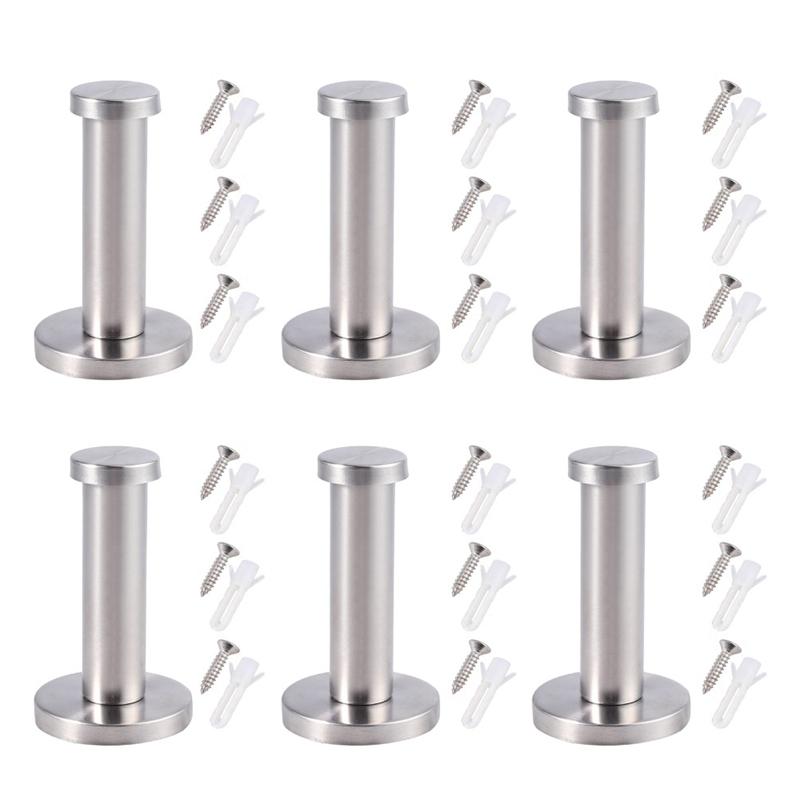 

PHFU-6 PCS for Stainless Steel Wall-Mount Towel Hook Coat Hanger for Bathroom Hanger Heated TOWEL Bath Hook