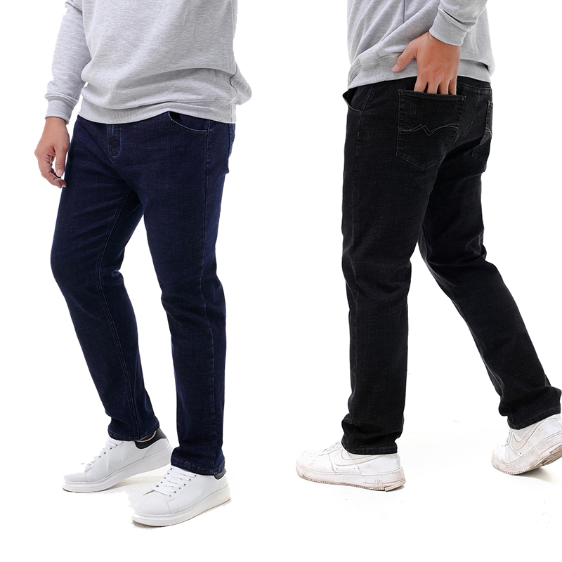 

Bigger 44 46 48 50 52 denim looming casual strain young men of high quality business size big daning, Red