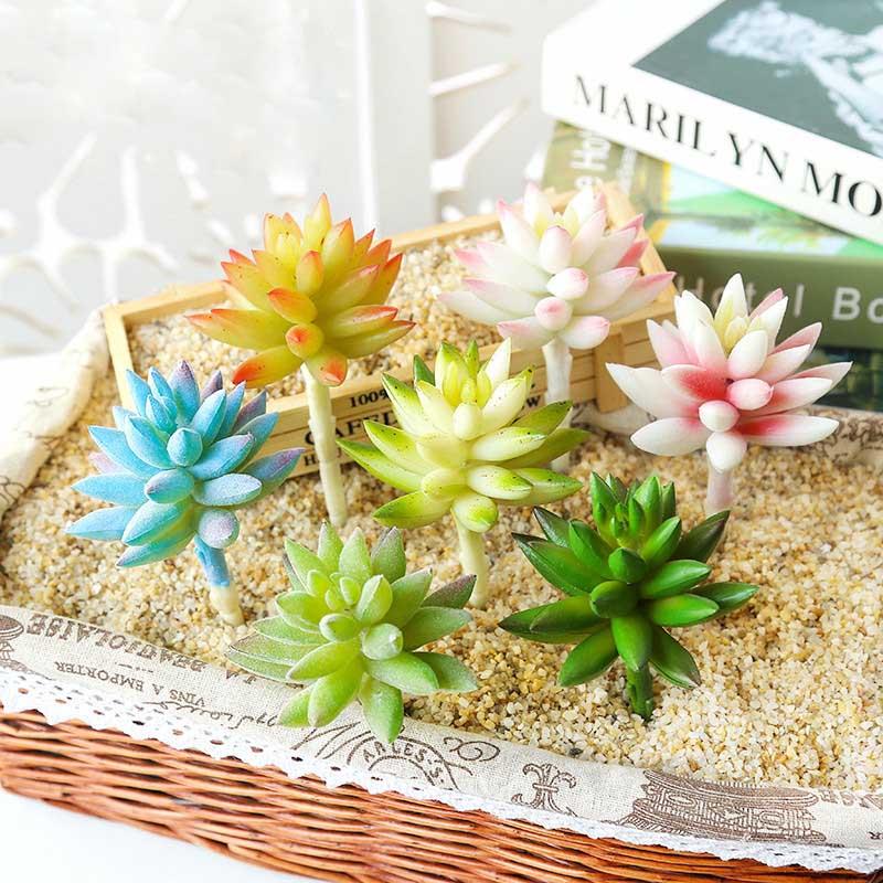 

Artificial Plants PVC Mini Grass Simulation Succulents Landscape Fake flowers Wedding Decor Bonsai plant Fake flowers