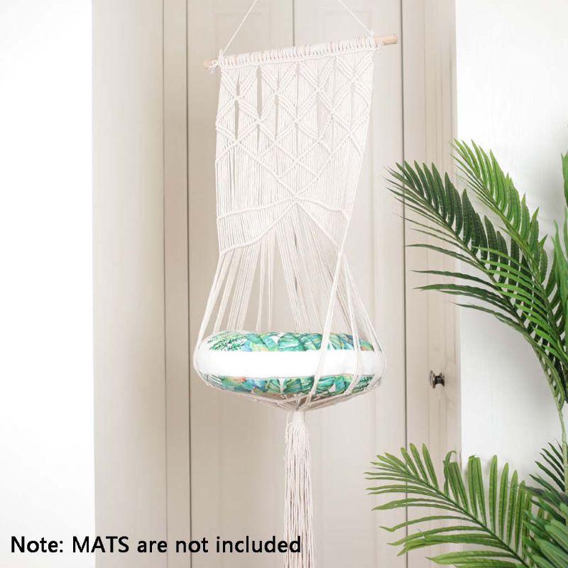 

Handwoven Tapestry Wall Hanging Macrame Pet Cat Hammock Bed Cage Swing Decor 875A